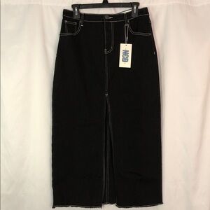 No Comment Black Denim Maxi Skirt Size L